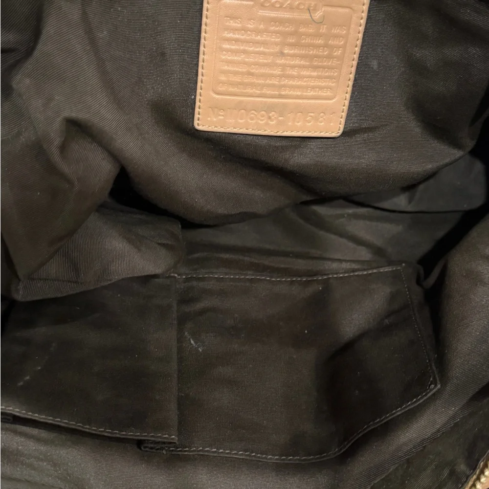 Coach Tan Leather shoulder tote Bag 10581